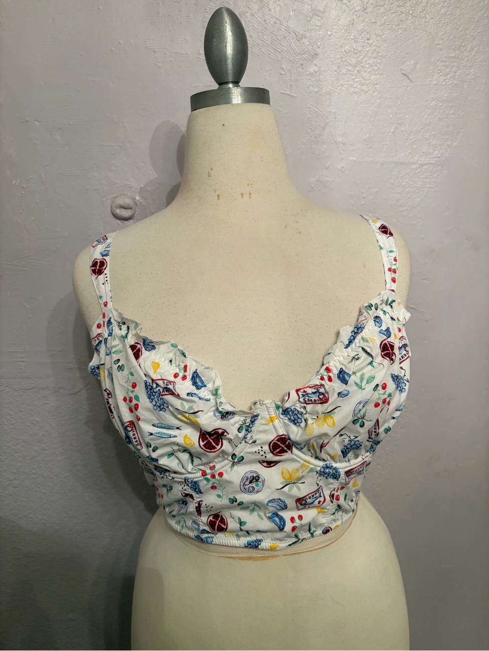 Fruit crop top tank top